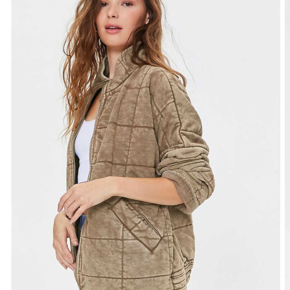 Forever 21 POPULAR brown quilted jacket